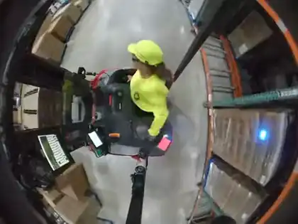 Overhead still: a rack strike