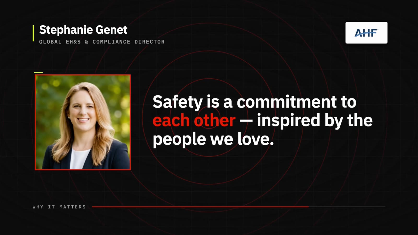 Stephanie Genet, AHF Products
